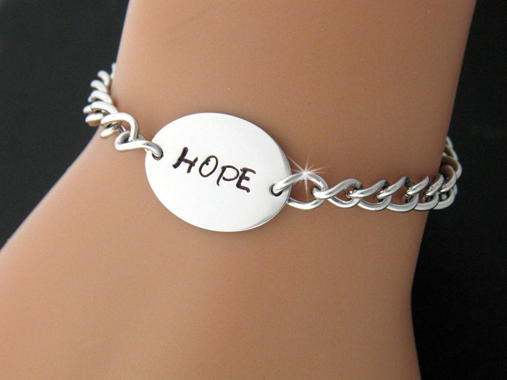 316L Stainless Steel Hope Charm Bracelet (Hope1) - Shop Palmers