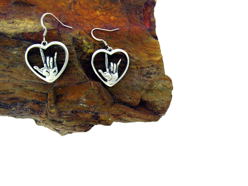 I love you on sale sign language earrings