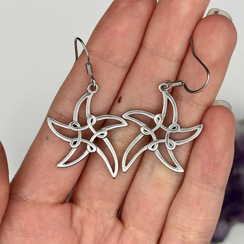 Starfish Love knot Earrings. S379 Celtic Starfish Shop Palmers