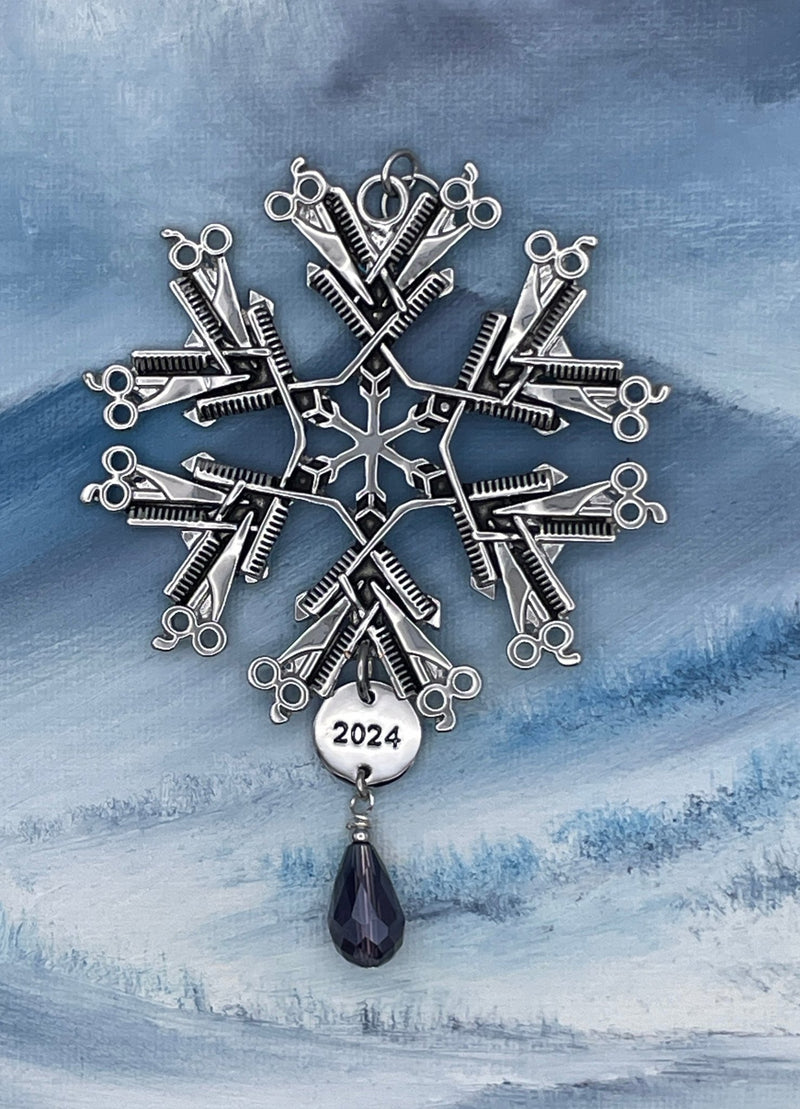 2024 LIMITED EDITION Hairdresser SnowWonders®/Purple Crystal Ornament, - Shop Palmers