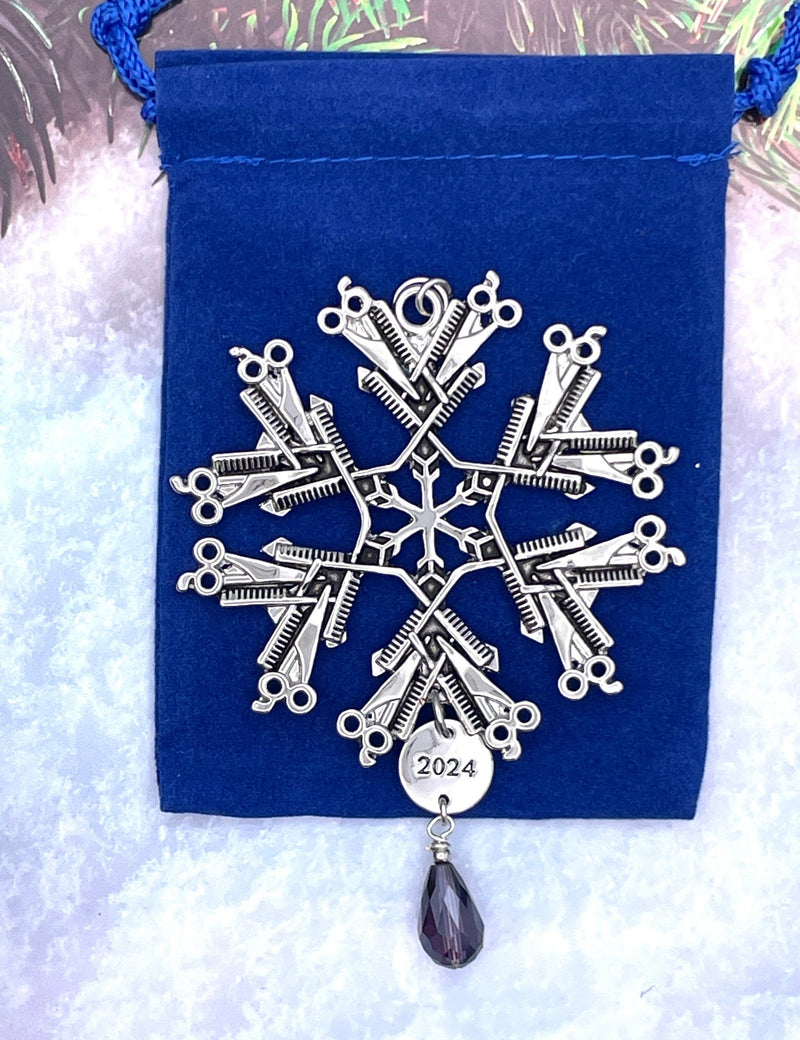 2024 LIMITED EDITION Hairdresser SnowWonders®/Purple Crystal Ornament, - Shop Palmers