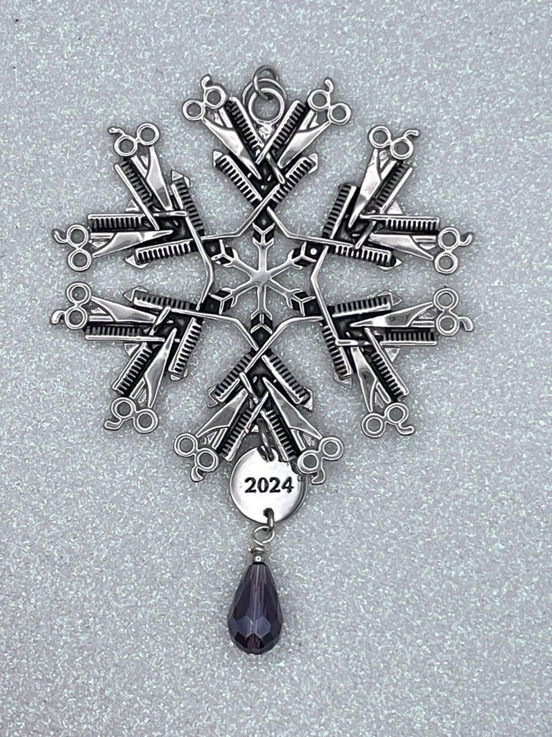 2024 LIMITED EDITION Hairdresser SnowWonders®/Purple Crystal Ornament, - Shop Palmers