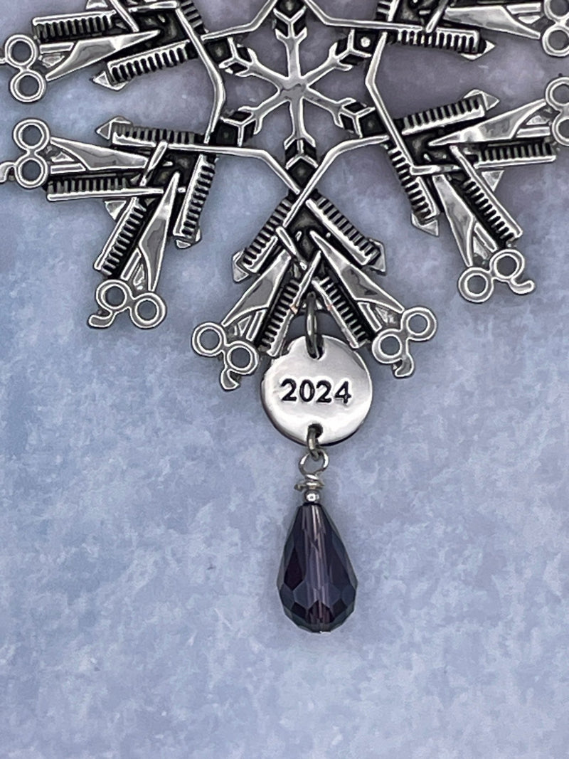 2024 LIMITED EDITION Hairdresser SnowWonders®/Purple Crystal Ornament, - Shop Palmers