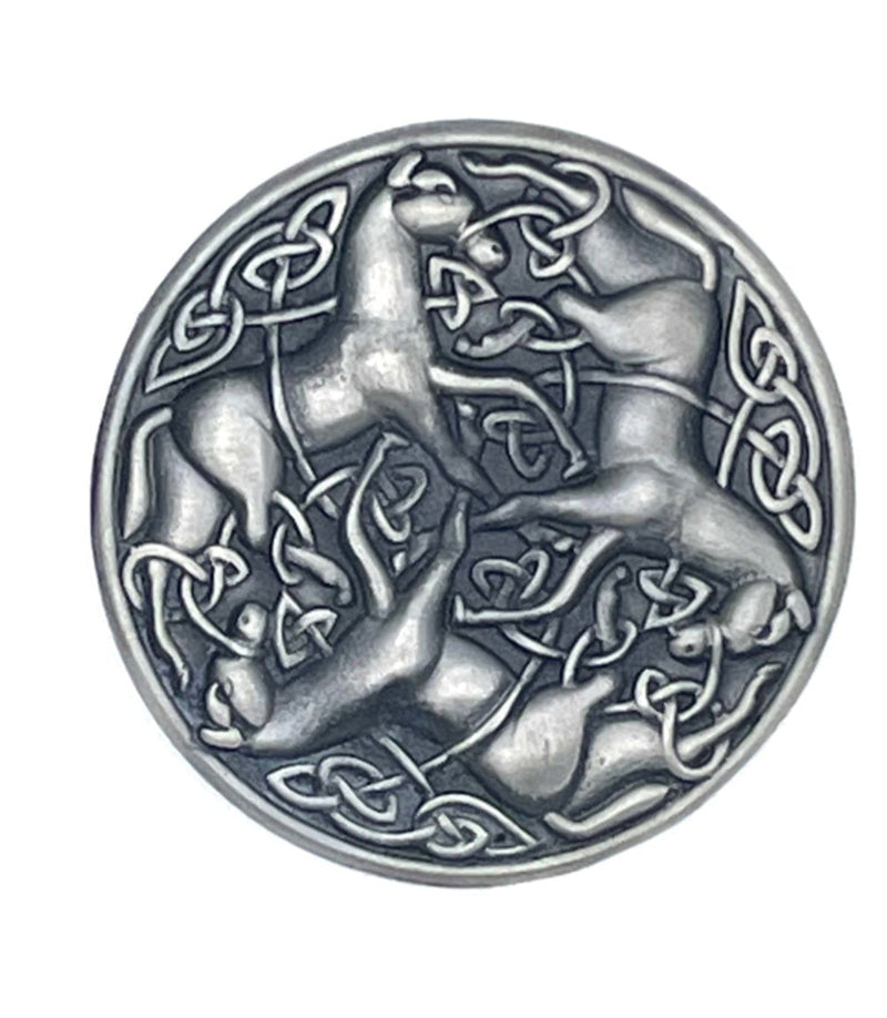 Celtic Three Horse pin/Brooch (#PEW69)