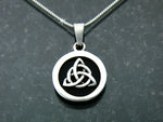 Trinity Knot Necklace, s120, Irish Celtic Necklace, Scottish Trinity , Celtic Knot work, Celtic Man/woman Pendant w/Box Chain( S120WC)