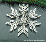 Scottish Bag Piper Clan Badge SnowWonders® Snowflake Ornament,(6015) Bag Pipes, Tenor Drone Pipe Snowflake, Clan Badge, Piper Gift, scottish