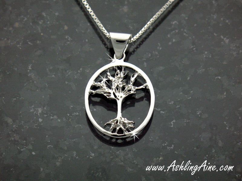Small Sterling Silver Family Tree Pendant/necklace, Tree of Life (BQ1012SMPend)Custom Celtic Tree Necklace, Tree of Life Necklace/Pendant