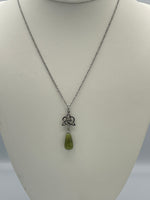 Connemara Sister's/Family Knot Necklace (HM127) Heart and Trinity Handmade Ireland Stone pendant