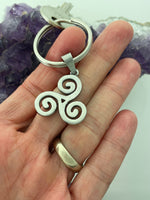 Triskelion Celtic Key Ring, KEY-s197, Triskele ,Irish, Scottish , Newgrange .Welsh, Faith Symbol