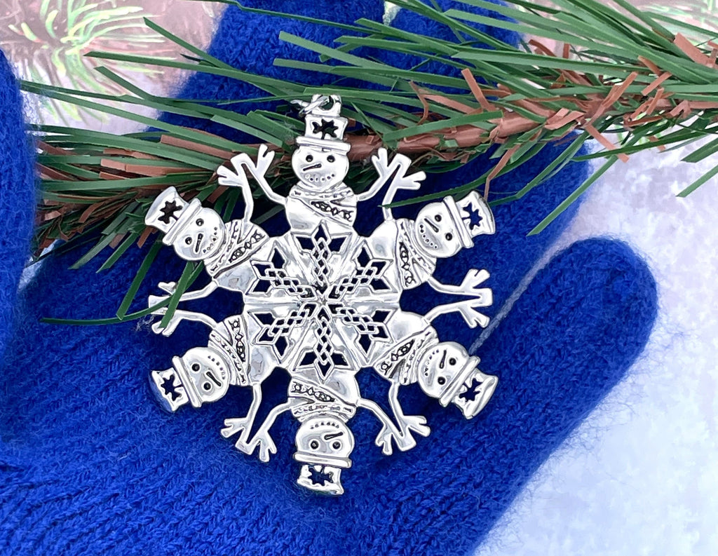 Irish Shamrock Snowman SnowWonder® Snowflake Ornament, 5801, Irish Celtic Snowman,Shamrock Snowman, Snowman Package Decor, Christmas Decor