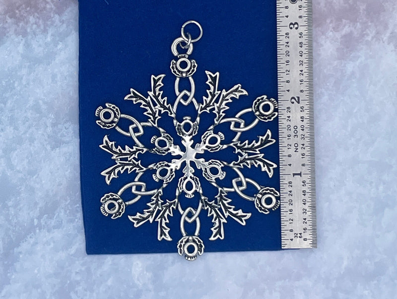 Scottish Thistle SnowWonders® Snowflake Ornament/Pendant, (5233)Scottish Thistle Gift, Scottish Emblem Christmas Ornament, Thistle Ornament