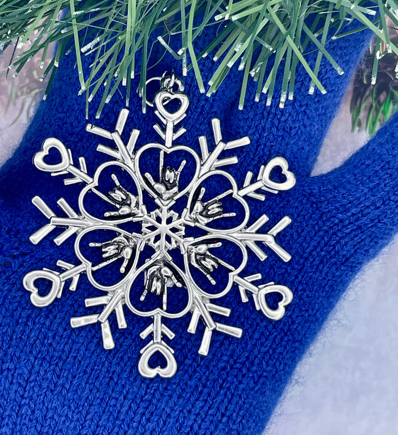 ASL I love you SnowWonders® Snowflake Ornament, 6060
