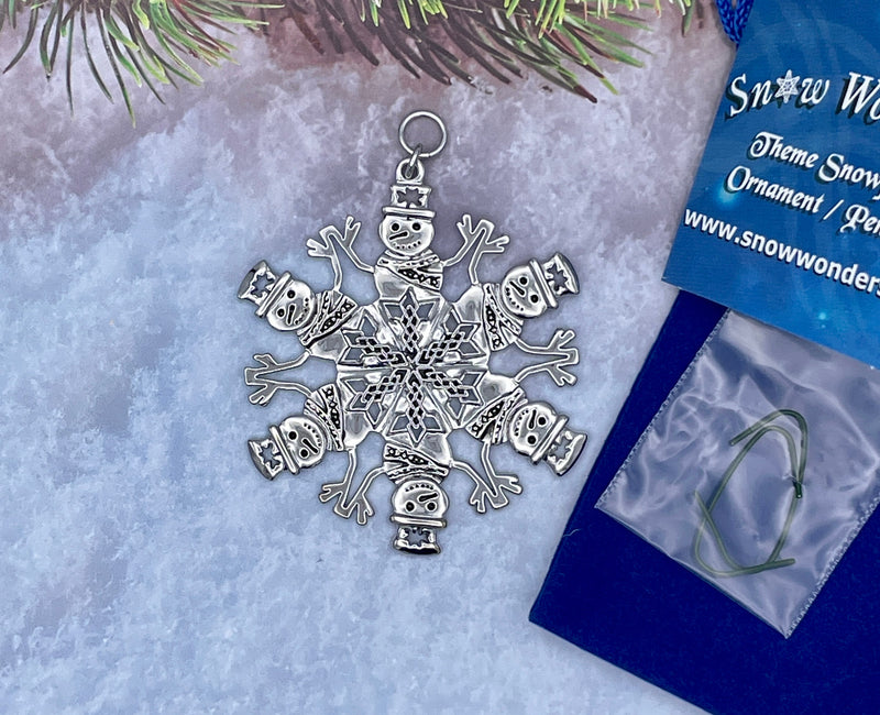 Irish Shamrock Snowman SnowWonder® Snowflake Ornament, 5801, Irish Celtic Snowman,Shamrock Snowman, Snowman Package Decor, Christmas Decor
