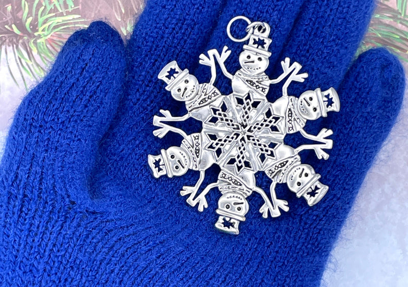 Irish Shamrock Snowman SnowWonder® Snowflake Ornament, 5801, Irish Celtic Snowman,Shamrock Snowman, Snowman Package Decor, Christmas Decor