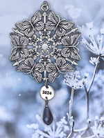 Limited Edition 2024 Butterfly SnowWonders® Snowflake Ornament with Purple Crystal