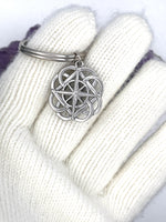 Celtic FATHER & SON knot Keyring (s398 KEY) Irish, Scottish, Welsh,