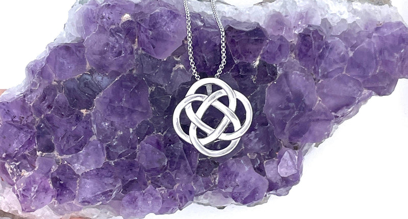 CELTIC Forever Eternity LOVE knot Pendant & Earrings (S407/408) Infinty Knot