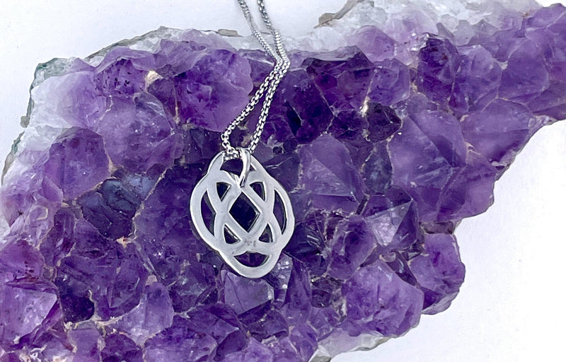 CELTIC Forever Eternity LOVE knot Pendant & Earrings (S407/408) Infinty Knot