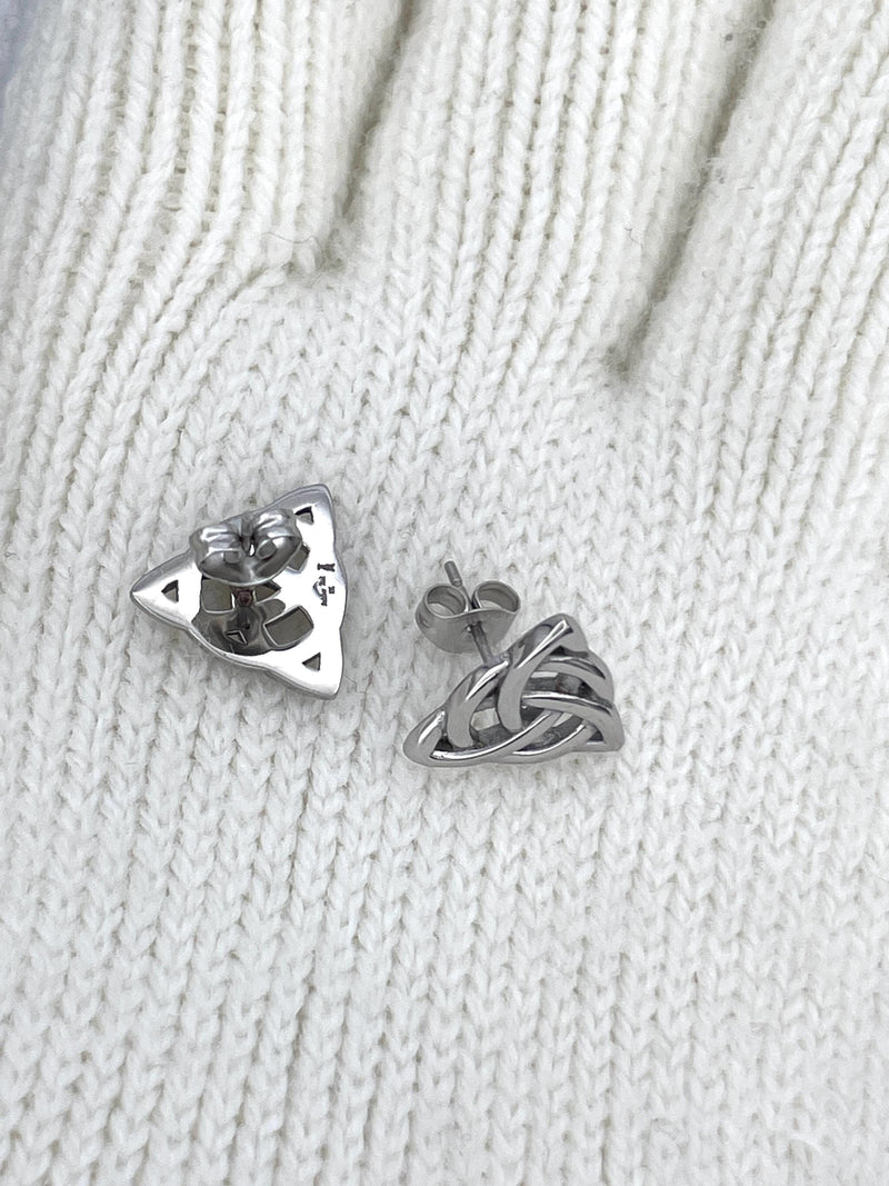 Trinity Knot POST Earring, (S396) Irish, Scottish, Welsh, Christian, and Celtic