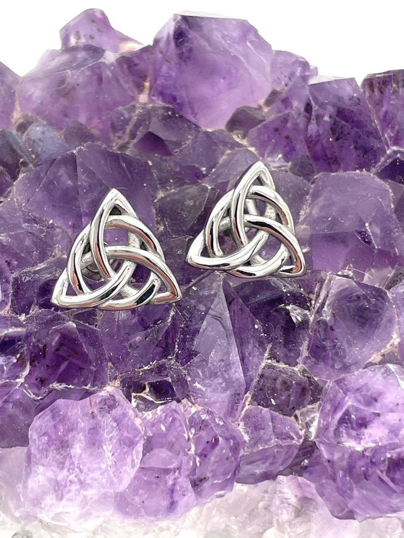 Trinity Knot POST Earring, (S396) Irish, Scottish, Welsh, Christian, and Celtic