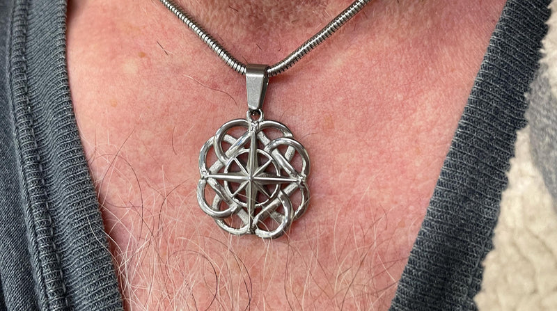 Celtic FATHER & SON knot Pendant (s398) Irish, Scottish, Welsh,