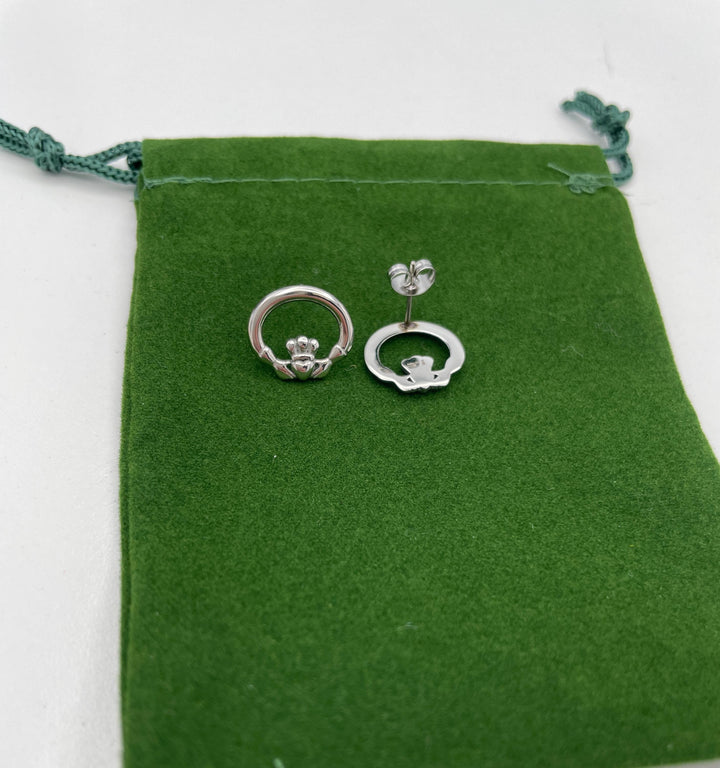 Claddagh Posts Earrings(S394) Irish Stainless Steel Stud Earrings
