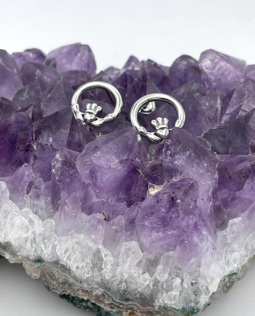 Claddagh Posts Earrings(S394) Irish Stainless Steel Stud Earrings