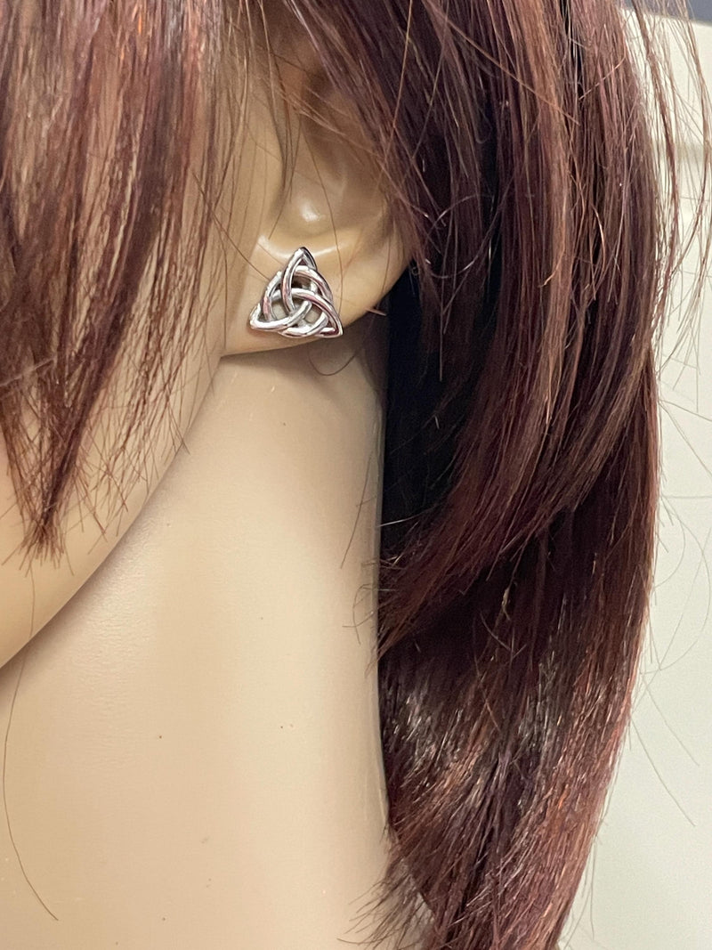 Trinity Knot POST Earring, (S396) Irish, Scottish, Welsh, Christian, and Celtic
