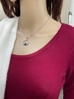 Emerald Enamel Claddagh necklace (S409) 316 L Stainless Irish Pendant