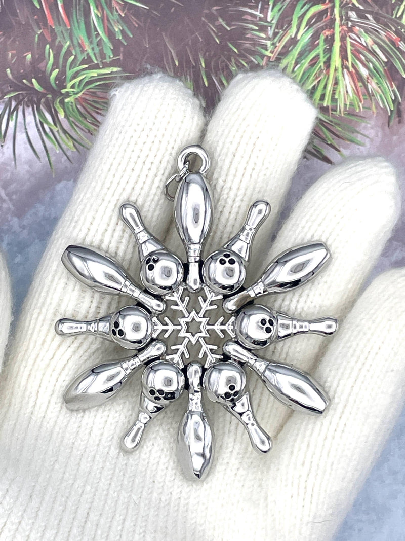 Bowling SnowWonders® Ornament (6090), Bowling pins and balls Ornament,