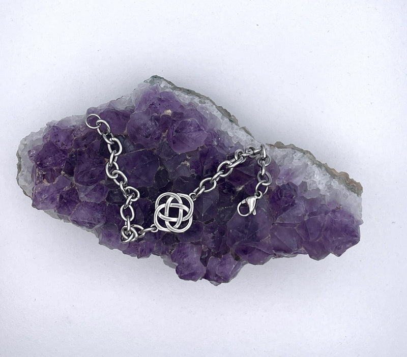 Forever Love Knot Bracelet (Hm176) Rolo Chain