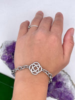 Forever Love Knot Bracelet (Hm176) Rolo Chain