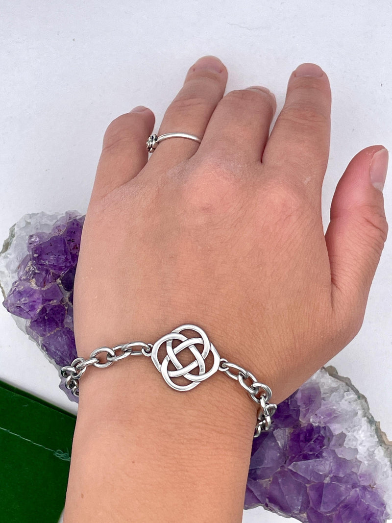 Forever Love Knot Bracelet (Hm176) Rolo Chain