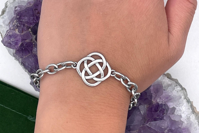 Forever Love Knot Bracelet (Hm176) Rolo Chain