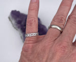 Sterling Silver love knot band ring, (CSS13)