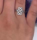 Full of Love Knot/Trinity Ring (S419) Celtic, Irish, Scottish, Welsh, Christian Ring.