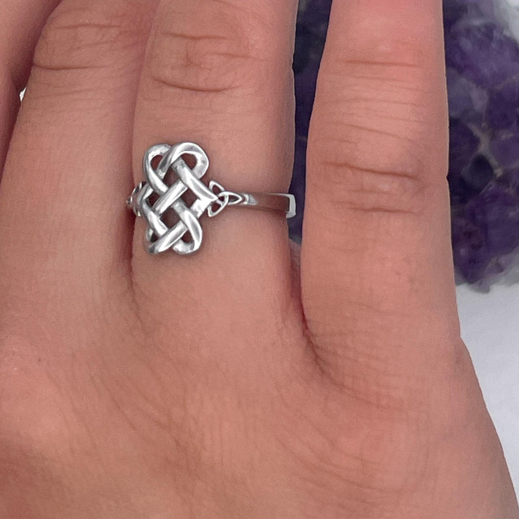 Full of Love Knot/Trinity Ring (S419) Celtic, Irish, Scottish, Welsh, Christian Ring.