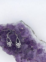 Trinity High Polished Teardrop Earrings (S412)