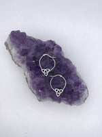 Double-Sided Trinity Hoop Earrings ( S410), Stainless Steel Scottish Hoop earrings