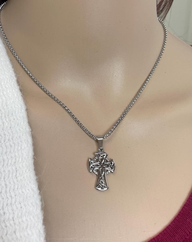 Trinity Celtic High Cross Pendant, (S417)