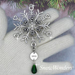 Limited Edition 2023 ASL I love you Snowflake Ornament, (6060limitedGreen) American Sign Language I love you Ornament