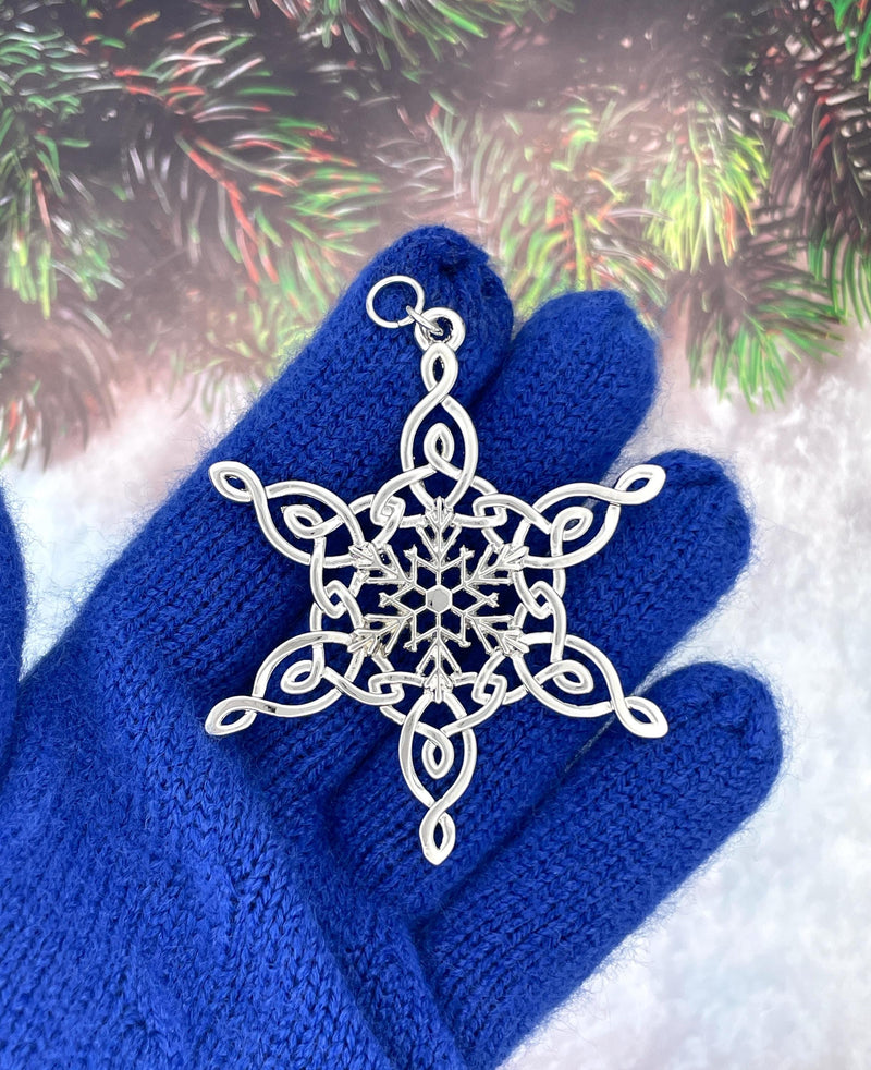 Mother & Daughter SnowWonders® Snowflake Christmas Ornament (SW6093) Celtic Knot