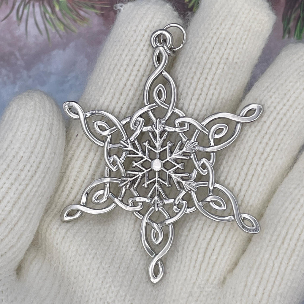 Mother & Daughter SnowWonders® Snowflake Christmas Ornament (SW6093) Celtic Knot