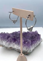 Double-Sided Trinity Hoop Earrings ( S410), Stainless Steel Scottish Hoop earrings