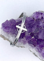 High Cross Cuff with Eternity Circle (S420) High Cross Bracelet