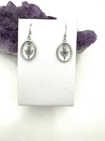 Scottish Thistle Articulated dangle Oval Earrings, S85, Scottish Earrings, Celtic Earrings, Dangle Earrings