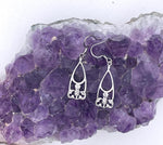Scottish Thistles High Polished Teardrop Earrings (S413)