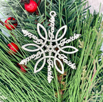 Faith & ichthus SnowWonders® Snowflake Ornament, (6092) Christian Ornament,