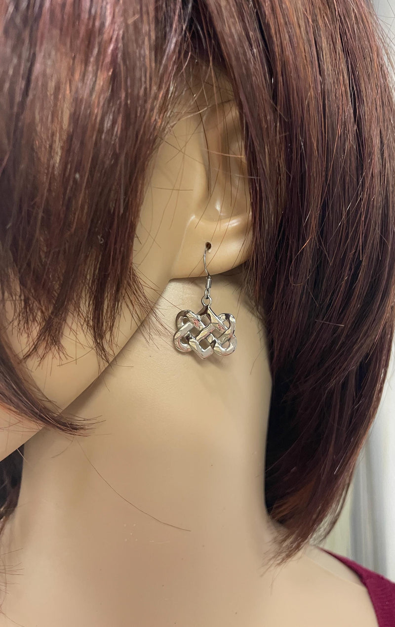 Celtic Love Knot Wedding Earrings (S385) Celtic Lovers Knot