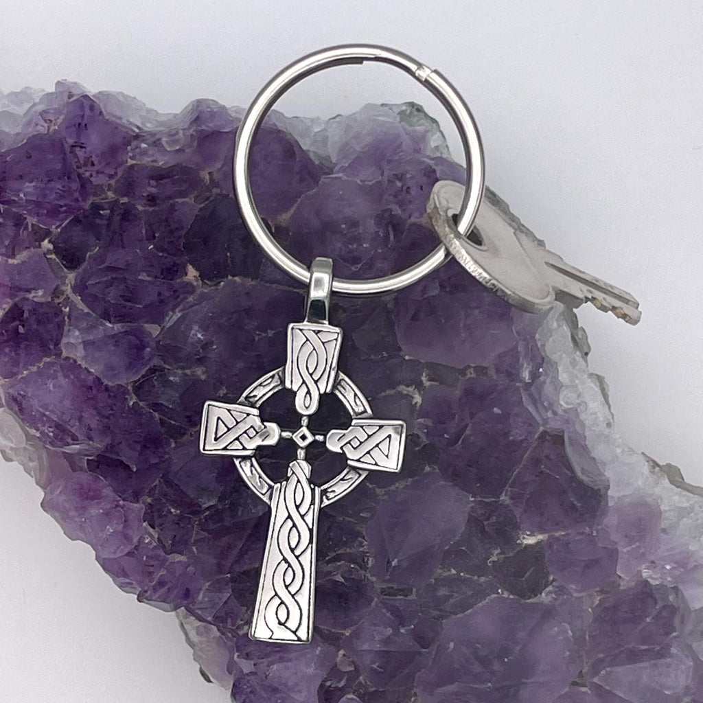 Celtic High Cross KEY RING, s84KEY, Men's Celtic Cross